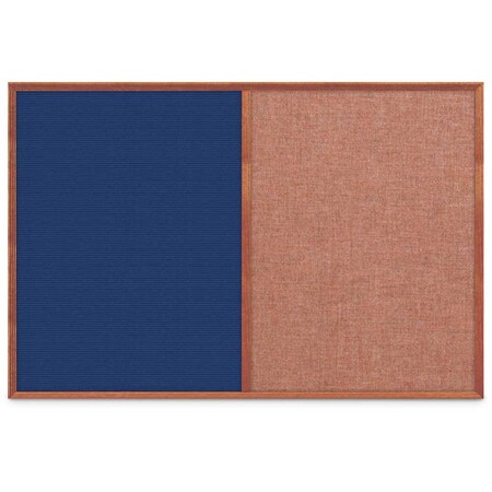 United Visual Products Slim Style Indoor Enclosed Corkboard, 30 UV503SC-GOLD-CINNABA